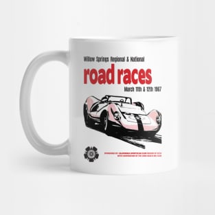 Willow Springs circuit Road Races 1967 retro vintage racing poster Mug
